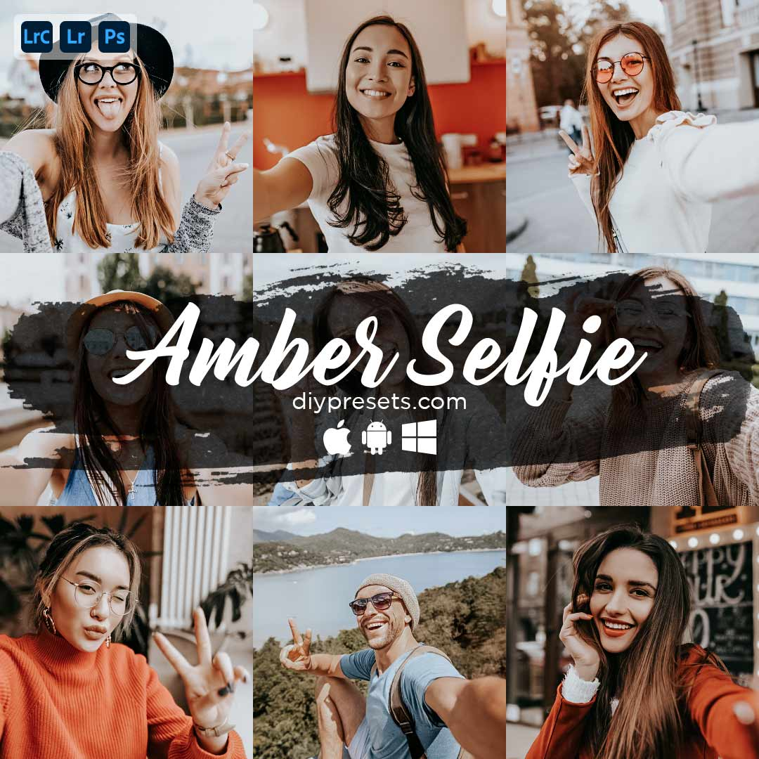 Amber Selfie Preset Desktop & Mobile Lightroom