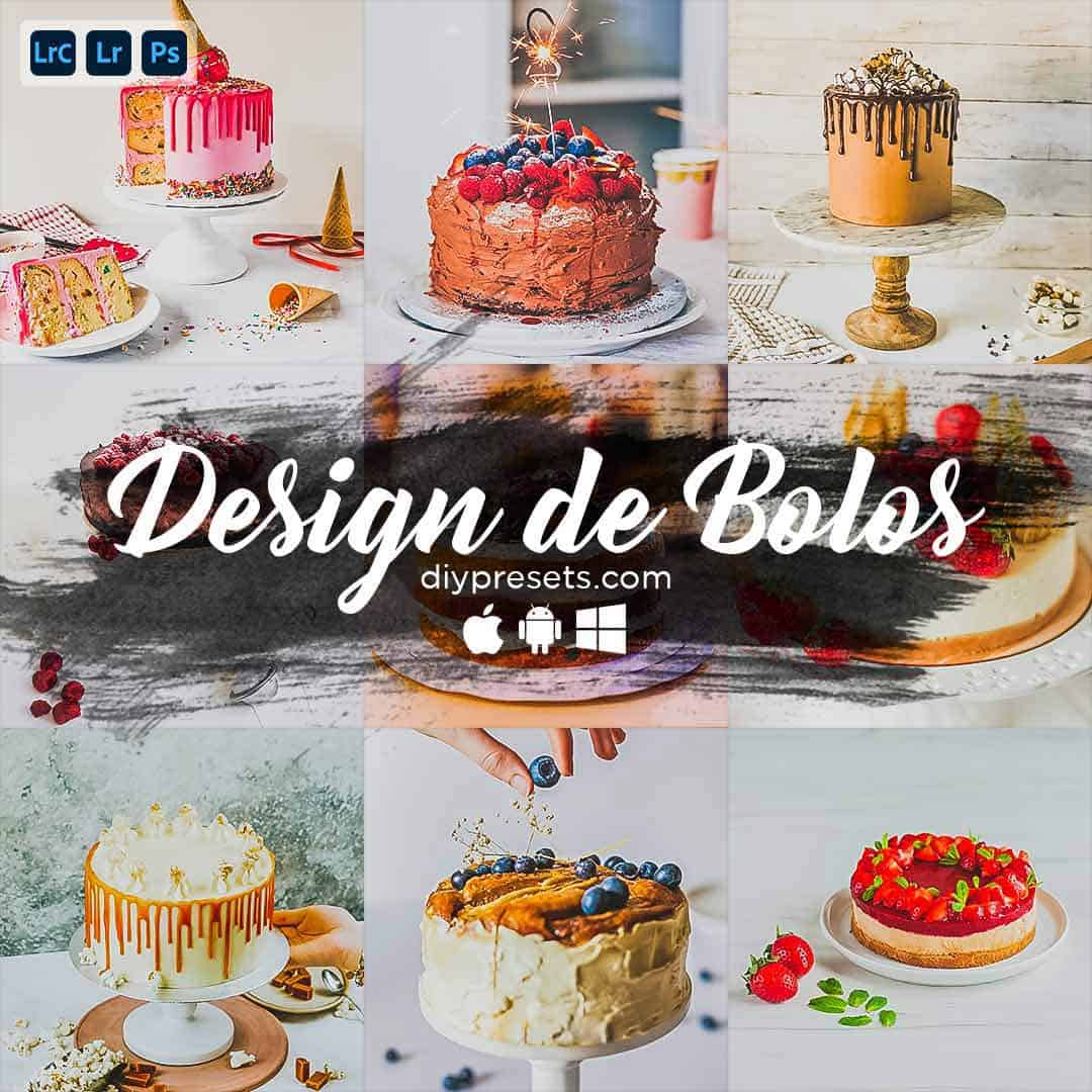 Design de Bolos Preset Desktop & Mobile Lightroom
