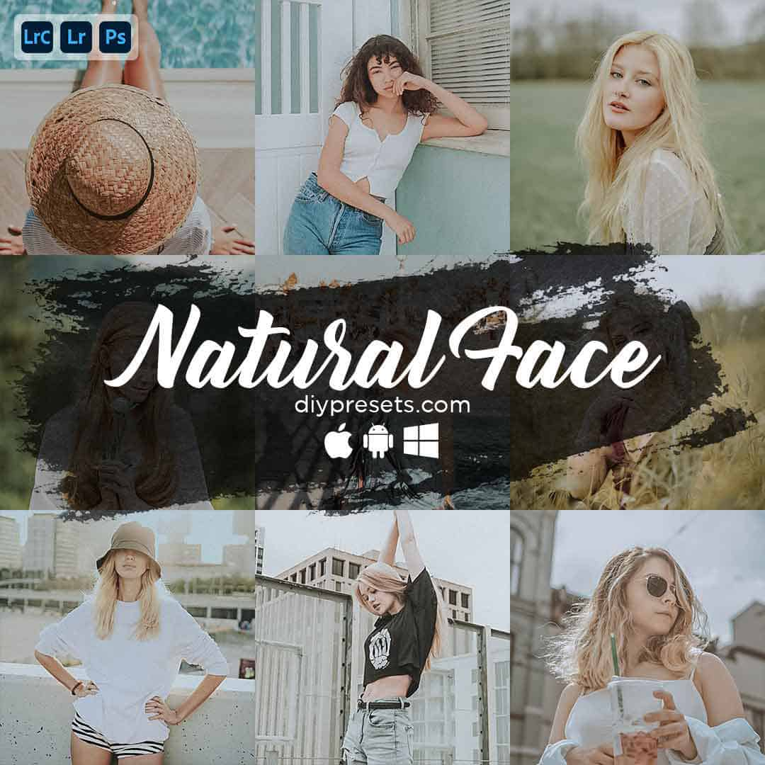 Natural Face Preset Desktop & Mobile Lightroom