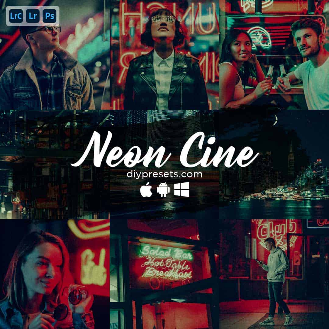 Neon Cine Preset Desktop & Mobile Lightroom