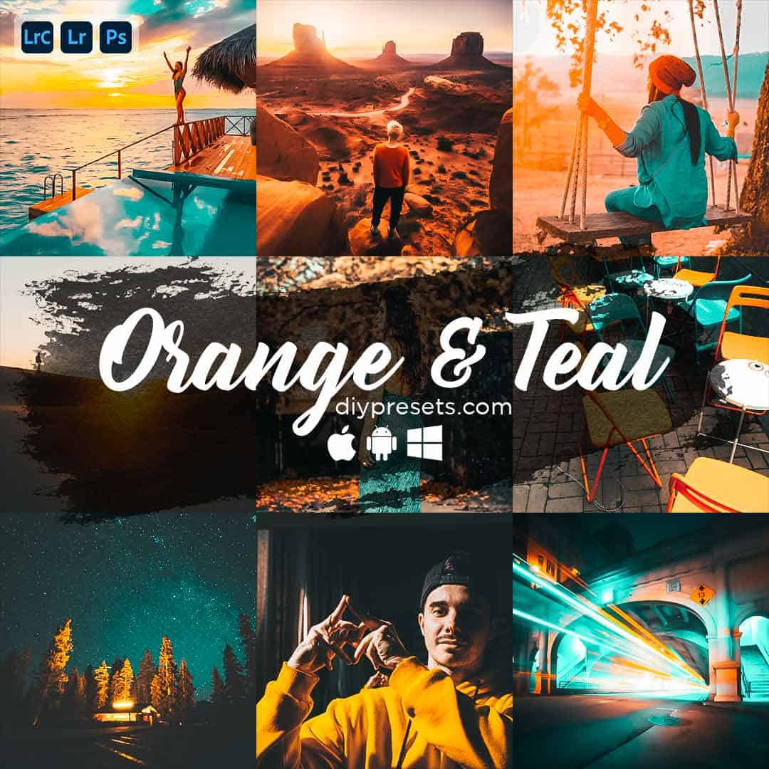 Orange & Teal Preset Desktop & Mobile Lightroom