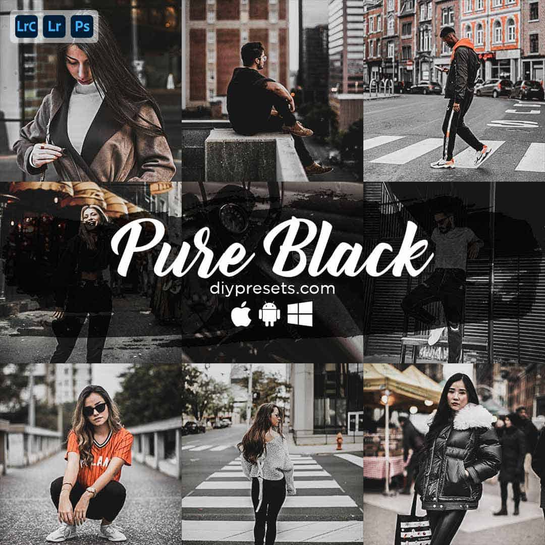 Pure Black Preset Desktop & Mobile Lightroom